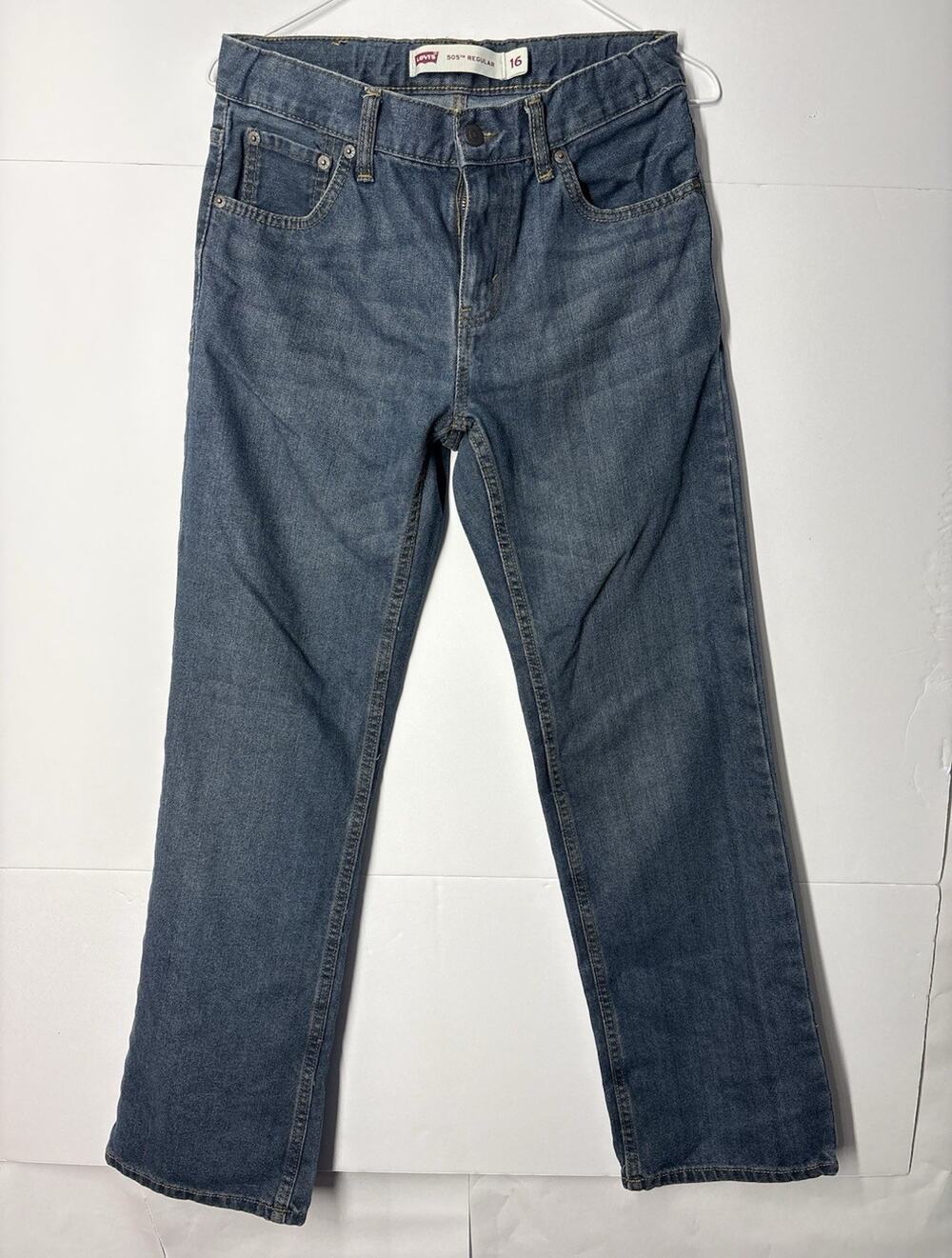 Levi’s 505 Regular Jeans Youth Size 16 Reg 28x30 Blue Straight Leg Denim